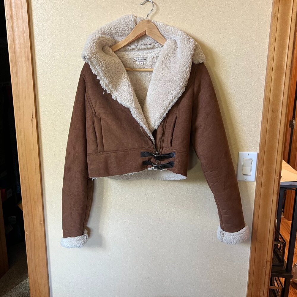 Shearing Faux Suede Jacket